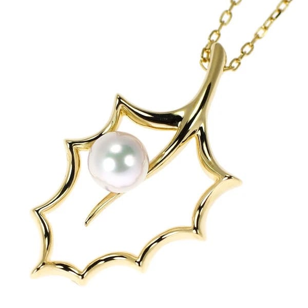 MIKIMOTO K18YG AKOYA PEARL PENDANT NECKLACE: Mikimoto K18YG Akoya Pearl Pendant Necklace Brand: Mikimoto Type/Style: pendant necklace Material: K18YG, Color: YG Size: Chain Length 40 Accessories: None Accessories Notice: When purchasing