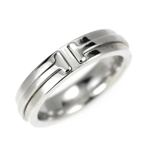 TIFFANY K18WG RING TWO NARROW: Tiffany K18WG ring TWO Narrow Brand: Tiffany Type/Style: Ring Material: K18WG, Color: WG Size: 4.75 - 5 US Accessories: None Accessories Notice: When purchasing pre-owned goods, please ref