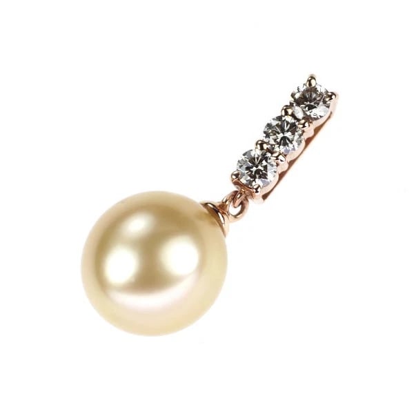 K18PG GOLDEN PEARL DIAMOND PENDANT TOP: K18PG Golden Pearl Diamond Pendant Top Brand: None Type/Style: pendant top Material: K18PG, Main Stone Natural Color: PG Size: Length/Width/Diameter 22.2 Accessories: None Accessories Noti