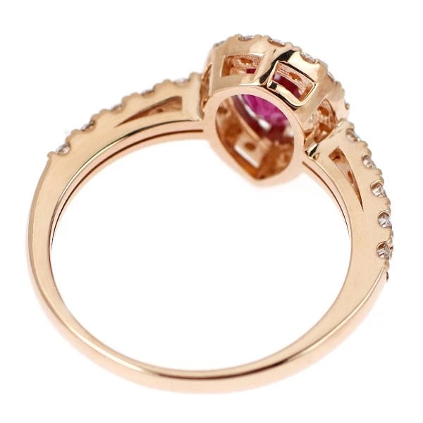 K18PG PIGEON BLOOD RUBY DIAMOND RING - 3