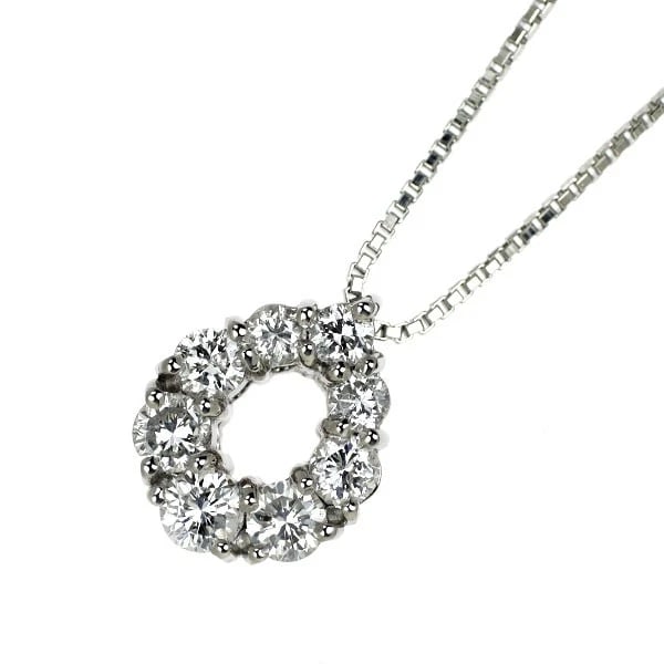 PT900/ PT850 DIAMOND PENDANT NECKLACE: Pt900/ Pt850 Diamond Pendant Necklace Brand: None Type/Style: pendant necklace Material: Pt900, Main Stone Natural Color: None Size: Necklace: Chain Length 40 cm Accessories: None Accessories Notice: