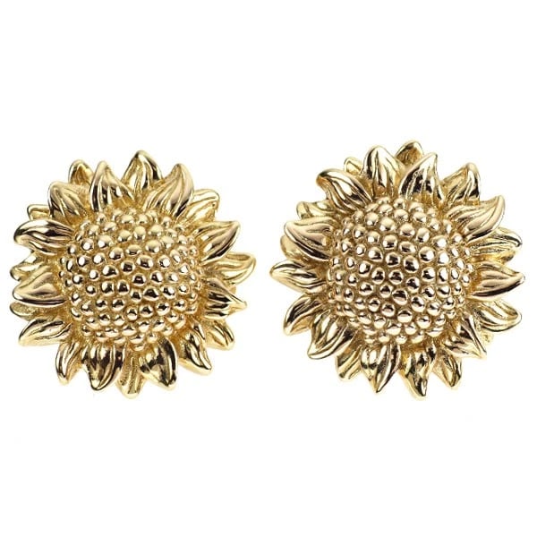K14YG FLOWER SUNFLOWER EARRINGS: K14YG flower sunflower earrings Brand: None Type/Style: piercing Material: K18YG, Color: YG Size: Length/Width/Diameter 29.5 Accessories: None Accessories Notice: When purchasing pre-owned goods,