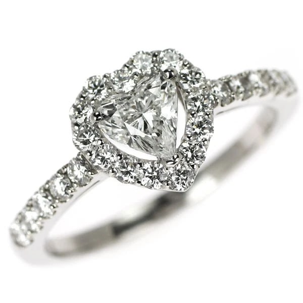PT950 HEART SHAPE DIAMOND RING: Pt950 Heart Shape Diamond Ring Brand: None Type/Style: Ring Material: PT900, Main Stone Natural Color: Pt Size: 6 US Accessories: None Accessories Notice: When purchasing pre-owned goods, please