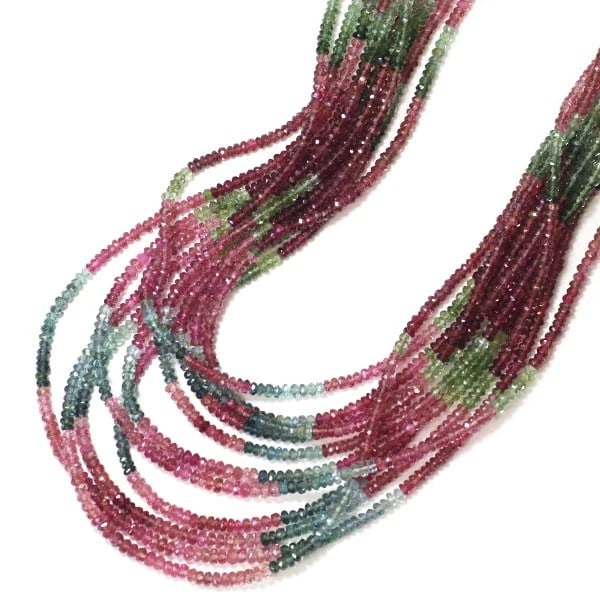 K14WG TOURMALINE NECKLACE: K14WG tourmaline necklace Brand: None Type/Style: necklaces Material: K18WG, Main Stone tourmaline Color: WG Size: Chain Length: 65 Accessories: None Accessories Notice: When purchasing pre-owned