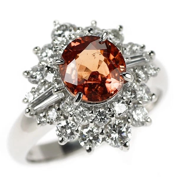 PT900 PAPARAZIA SAPPHIRE DIAMOND RING: Pt900 Paparazia Sapphire Diamond Ring Brand: None Type/Style: Ring Material: Pt900, Main Stone Natural/Sapphire Color: None Size: 4.75 - 5 US Accessories: None Accessories Notice: When purchasing