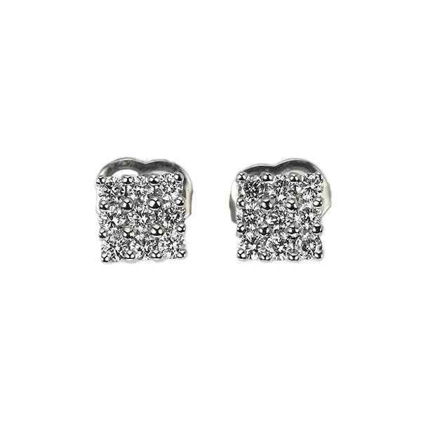 PONTE VECCHIO K18WG DIAMOND EARRINGS: Ponte Vecchio K18WG Diamond Earrings Brand: Pontevecchio Type/Style: piercing Material: K18WG, Main Stone Natural Color: WG Size: Length/Width/Diameter 4.6 Accessories: None Accessories Notice: When