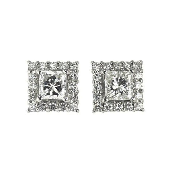 PT900/ PT950 PRINCESS CUT DIAMOND EARRINGS (1 of 2)