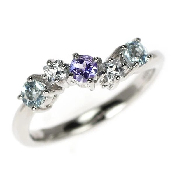 TASAKI PEARL PT900 TANZANITE AQUAMARINE WHITE SAPPHIRE RINGPPING: Tasaki Pearl Pt900 Tanzanite Aquamarine White Sapphire Ringpping Brand: Tasaki Pearl Type/Style: Ring Material: Pt900, Main Stone Tanzanite Aquamarine/Sapphire Color: None Size: 4.5 US Accessories
