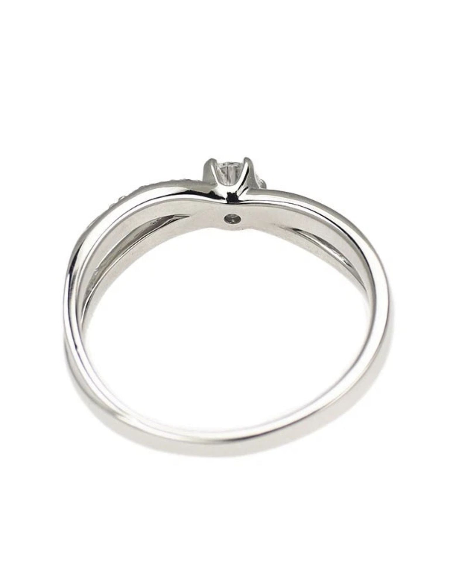 K18WG DIAMOND RING - 2
