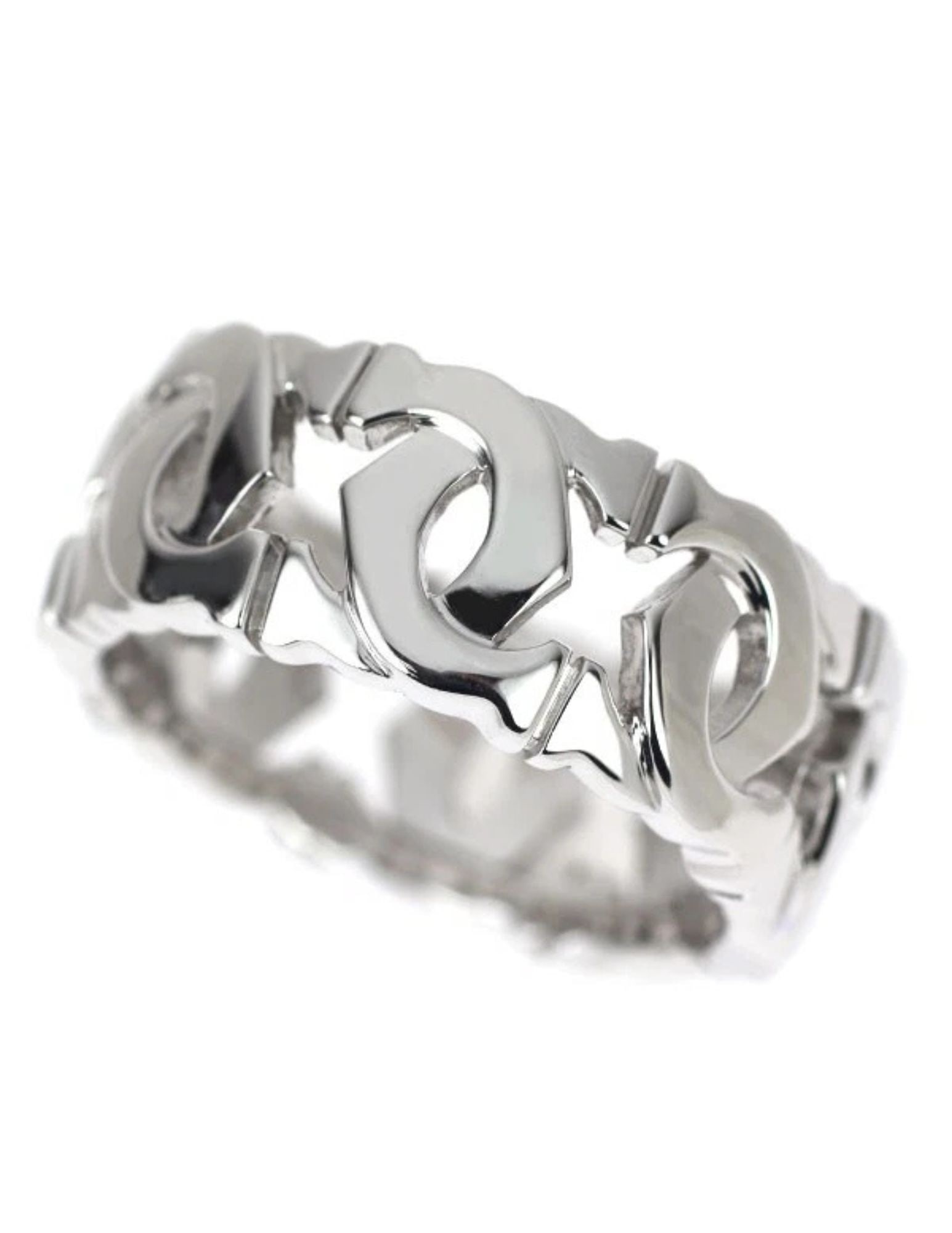 CARTIER K18WG RING: Cartier K18WG Ring Brand: Cartier Type/Style: Ring Material: K18WG, Color: WG Size: 5.25 US Accessories: None Accessories Notice: When purchasing pre-owned goods, please refer to the photos of the