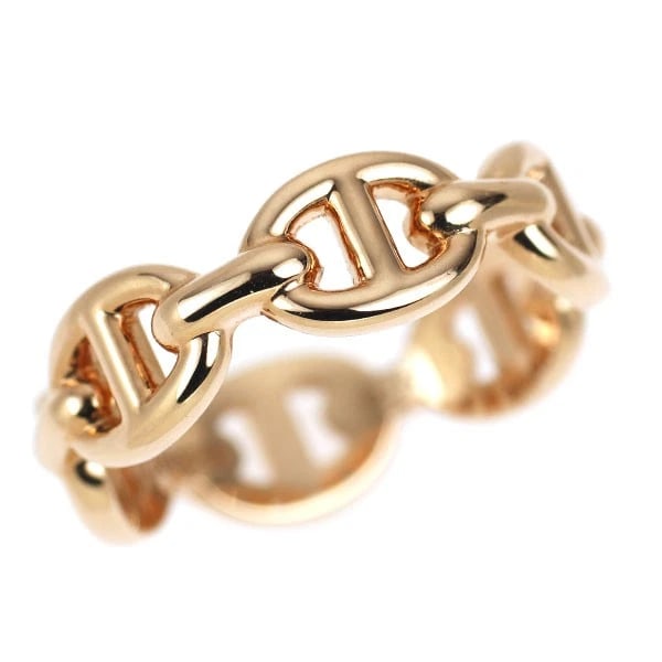 HERMES K18PG RING: Hermes K18PG Ring Brand: Hermes Type/Style: Ring Material: K18PG, Color: PG Size: 4.5 US Accessories: None Accessories Notice: When purchasing pre-owned goods, please refer to the photos of the items