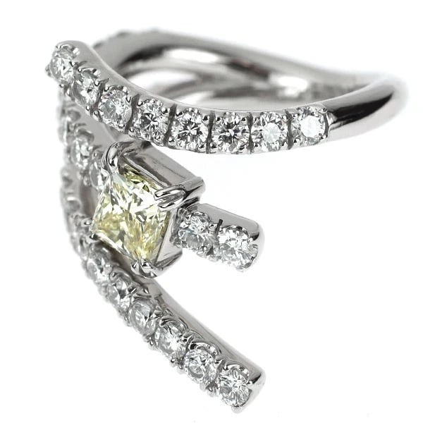 KAH?RYU PT900 PRINCESS CUT DIAMOND RING - 2