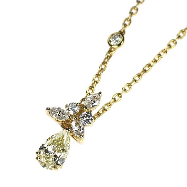 SOUTHERN CROSS K18YG PEAR SHAPE DIAMOND PENDANT NECKLACE: Southern Cross K18YG Pear Shape Diamond Pendant Necklace Brand: None Type/Style: pendant necklace Material: K18YG, Main Stone Natural Color: YG Size: Chain Length: 44 Accessories: None Acc