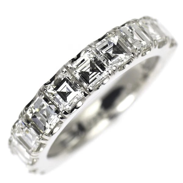 PT900 SQUARE CUT DIAMOND RING: Pt900 Square Cut Diamond Ring Brand: None Type/Style: Ring Material: Pt900, Main Stone Natural Color: Pt Size: 6 US Accessories: None Accessories Notice: When purchasing pre-owned goods, please refer