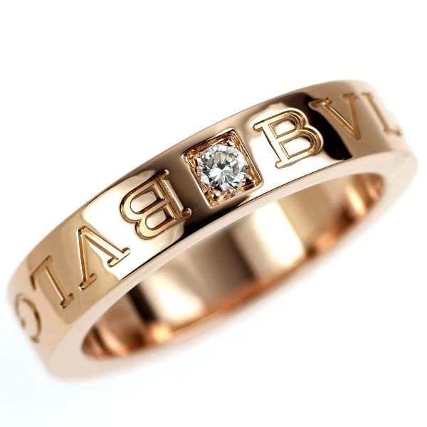 BULGARI K18PG DIAMOND RING: Bulgari K18PG Diamond Ring Brand: Bvlgari Type/Style: Ring Material: K18PG, Main Stone Natural Color: PG Size: 4.75 - 5 US Accessories: None Accessories Notice: When purchasing pre-owned goods,