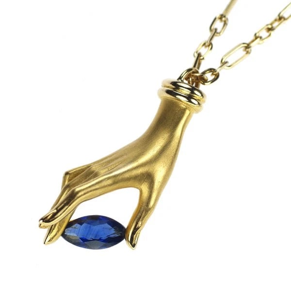 CARRERA Y CARRERA K18YG SAPPHIRE PENDANT NECKLACE: Carrera y Carrera K18YG Sapphire Pendant Necklace Brand: Carrera y Carrera Type/Style: pendant necklace Material: K18YG, Main Stone Sapphire Color: YG Size: Chain Length 47 cm Accessories: None
