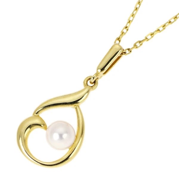 MIKIMOTO K18YG AKOYA BABY PEARL PENDANT NECKLACE: Mikimoto K18YG Akoya Baby Pearl Pendant Necklace Brand: Mikimoto Type/Style: pendant necklace Material: K18YG, Main Stone Natural Color: YG Size: Chain Length 40.5 Accessories: None Access