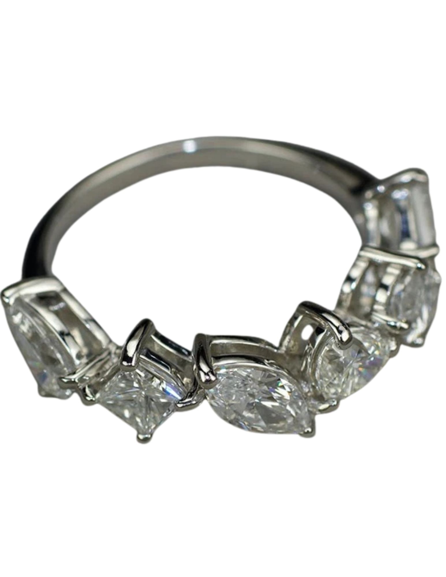 PT950 ALL STONE GRADE MULTI SHAPE DIAMOND RING - 2