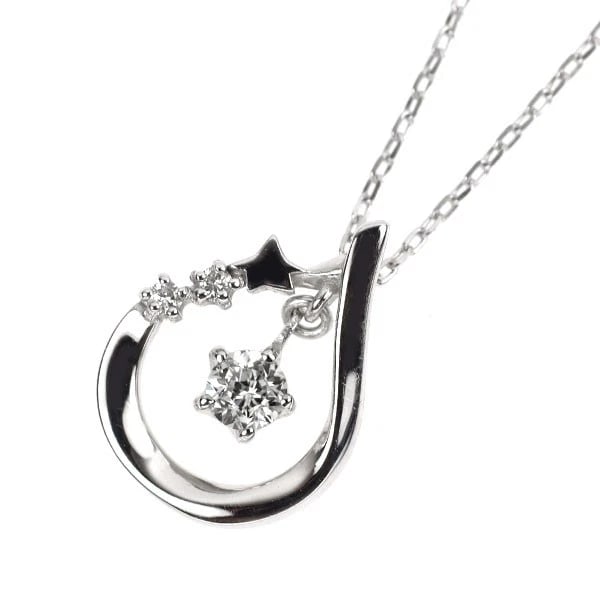 K18WG DIAMOND PENDANT NECKLACE: K18WG diamond pendant necklace Brand: None Type/Style: pendant necklace Material: K18WG, Main Stone Natural Color: WG Size: Chain Length 40 Accessories: None Accessories Notice: When purch