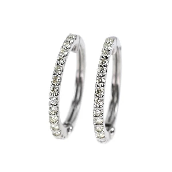 PT950 DIAMOND EARRINGS HOOP EARRINGS: Pt950 Diamond Earrings Hoop Earrings Brand: None Type/Style: earring Material: Pt900, Main Stone Natural Color: None Size: Length/Width/Diameter 22.3 Accessories: None Accessories Notice: