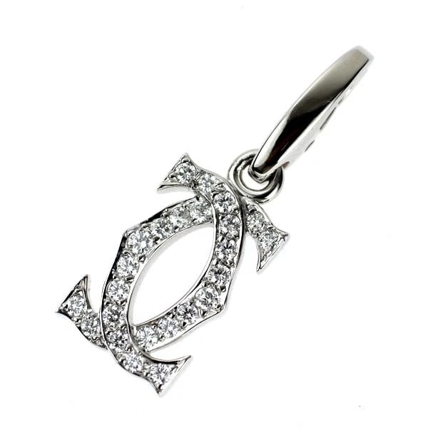 CARTIER K18WG DIAMOND: Cartier K18WG diamond Brand: Cartier Type/Style: pendant top Material: K18WG, Main Stone Natural Color: WG Size: Length/Width/Diameter 25.0 Accessories: None Accessories Notice: When purch