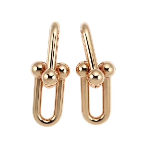 TIFFANY K18PG EARRING HARDWARE: Tiffany K18PG earring hardware Brand: Tiffany Type/Style: piercing Material: K18PG, Color: PG Size: Length/Width/Diameter 35.0 Accessories: None Accessories Notice: When purchasing pre-owned goods,