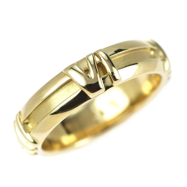 TIFFANY K18YG RING ATLAS NUMERIC: Tiffany K18YG Ring Atlas Numeric Brand: Tiffany Type/Style: Ring Material: K18YG, Color: YG Size: 4 US Accessories: None Accessories Notice: When purchasing pre-owned goods, please refer to the