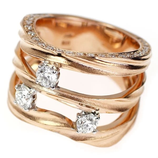SUBVERSE K18PG/WG DIAMOND RING - 2