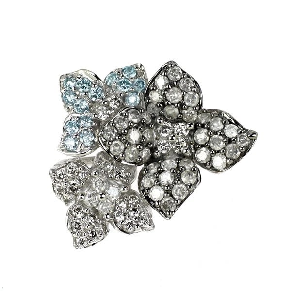 BLACK COATING/ K18WG COLORLESS/ TREAT BLUE DIAMOND PENDANT TOP: Black coating/ K18WG colorless/ treat blue diamond pendant top Brand: None Type/Style: pendant top Material: K18WG, Main Stone Natural Color: WG Size: Length/Width/Diameter 18.3 Accessories: None