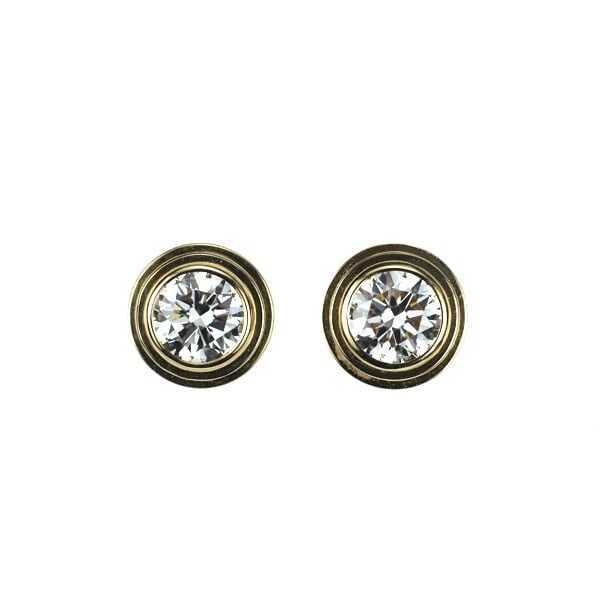 CARTIER K18YG DIAMOND EARRINGS: Cartier K18YG Diamond Earrings Brand: Cartier Type/Style: piercing Material: K18YG, Main Stone Natural Color: YG Size: Length/Width/Diameter 4.4 Accessories: None Accessories Notice: When purchasing