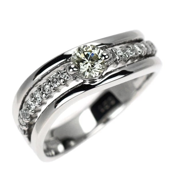 PT900 DIAMOND RING: Pt900 diamond ring Brand: None Type/Style: Ring Material: Pt900, Main Stone Natural Color: None Size: 6 US Accessories: None Accessories Notice: When purchasing pre-owned goods, please refer to the