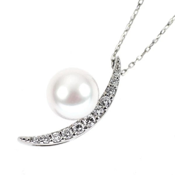 PT950/ PT850 AKOYA PEARL DIAMOND PENDANT NECKLACE: Pt950/ Pt850 Akoya Pearl Diamond Pendant Necklace Brand: None Type/Style: pendant necklace Material: Pt950/Pt851, Main Stone Natural Color: Pt Size: Accessories: None Accessories Notice: W