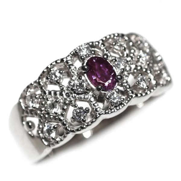 PT900 BRAZILIAN ALEXANDRITE DIAMOND RING: Pt900 Brazilian Alexandrite Diamond Ring Brand: None Type/Style: Ring Material: PT900, Main Stone Alexandrite Color: Pt Size: Accessories: None Accessories Notice: When purchasing pre-owne