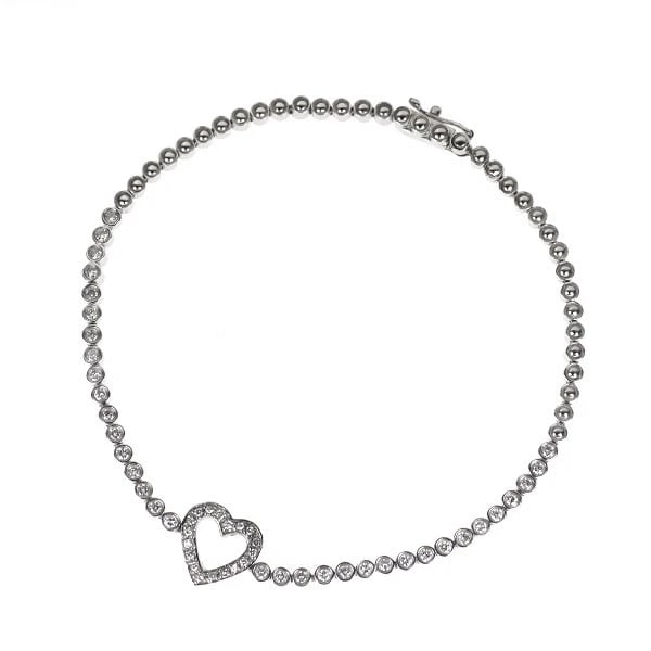 PT900 DIAMOND BRACELET: Pt900 diamond bracelet Brand: None Type/Style: bracelets Material: Pt900, Main Stone Natural Color: Pt Size: Accessories: None Accessories Notice: When purchasing pre-owned goods, please refer to the