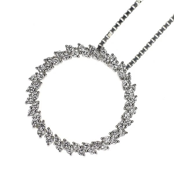 PT900/ PT850 DIAMOND PENDANT NECKLACE: Pt900/ Pt850 Diamond Pendant Necklace Brand: None Type/Style: pendant necklace Material: Pt900, Main Stone Natural Color: None Size: Accessories: None Accessories Notice: When purchasing pre-owned