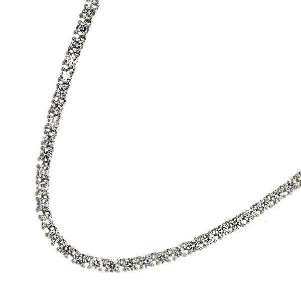 PT850 TENNIS DIAMOND NECKLACEB: PT850 TENNIS DIAMOND NECKLACEB Brand: None Type/Style: necklaces Material: PT900, Main Stone Natural Color: Pt Size: Chain Length 46 Accessories: None Accessories Notice: When purchasing pre-owned