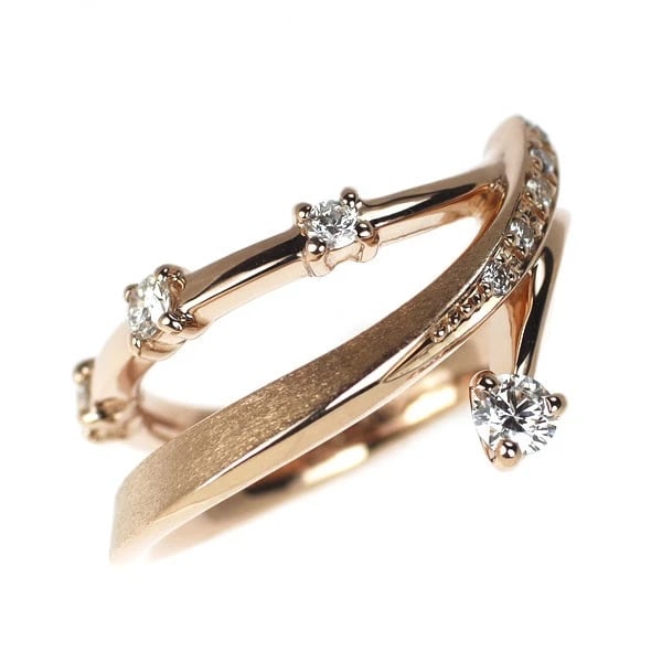 ASPLENDI K18PG DIAMOND RING: Asplendi K18PG Diamond Ring Brand: None Type/Style: Ring Material: K18PG, Main Stone Natural Color: PG Size: 2.5 US Accessories: None Accessories Notice: When purchasing pre-owned goods, please refer
