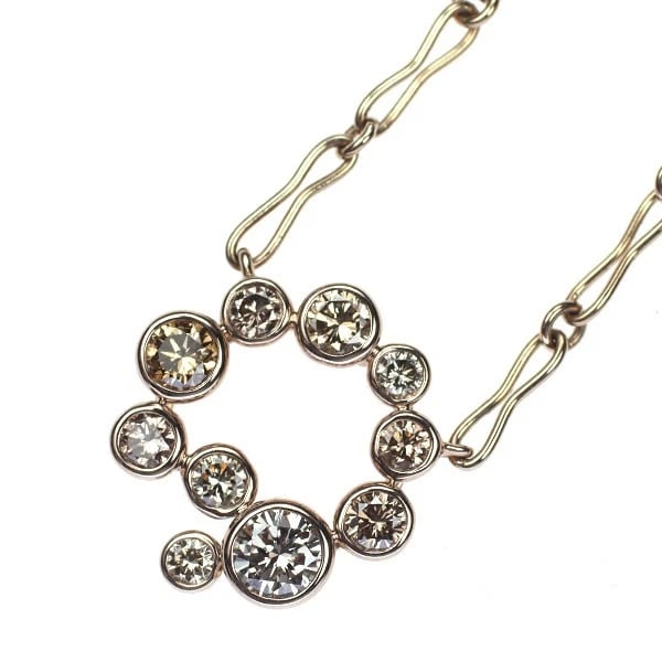 KASHIKEY K18BG BROWN DIAMOND PENDANT NECKLACE: Kashikey K18BG Brown Diamond Pendant Necklace Brand: Kashikey Type/Style: pendant necklace Material: K18BG, Main Stone Natural Color: BG Size: Chain Length: 45 Accessories: None Accessories Notice: