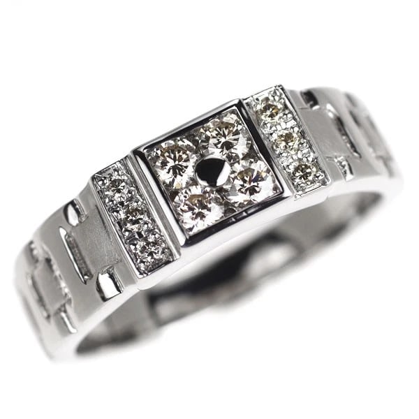 PT950 DIAMOND RING: Pt950 diamond ring Brand: None Type/Style: Ring Material: Pt950, Main Stone Natural Color: None Size: 7.5 US Accessories: None Accessories Notice: When purchasing pre-owned goods, please refer to the