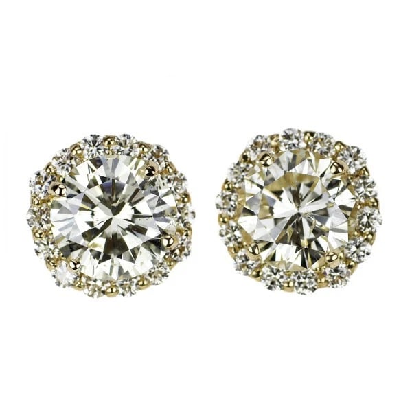 K18YG DIAMOND EARRINGS: K18YG Diamond Earrings Brand: None Type/Style: piercing Material: K18YG, Main Stone Natural Color: YG Size: Length/Width/Diameter 10.6 Accessories: None Accessories Notice: When purchasing
