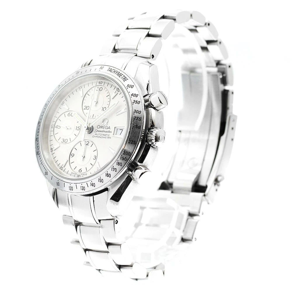 OMEGA SPEEDMASTER DATE CHRONOGRAPH SILVER AUTOMATIC WATCH - 2