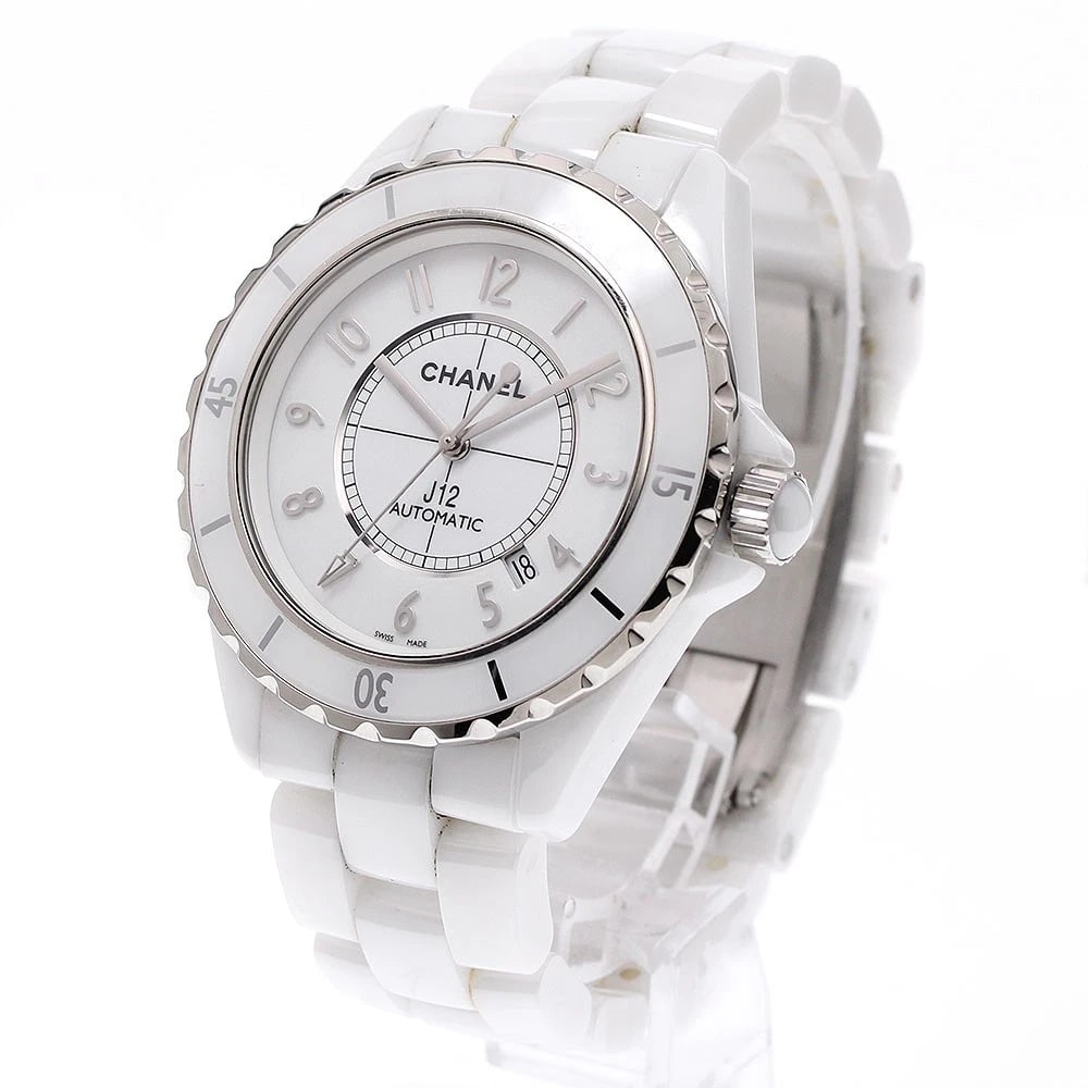 CHANEL J12 WHITE CERAMIC AUTOMATIC WATCH - 2