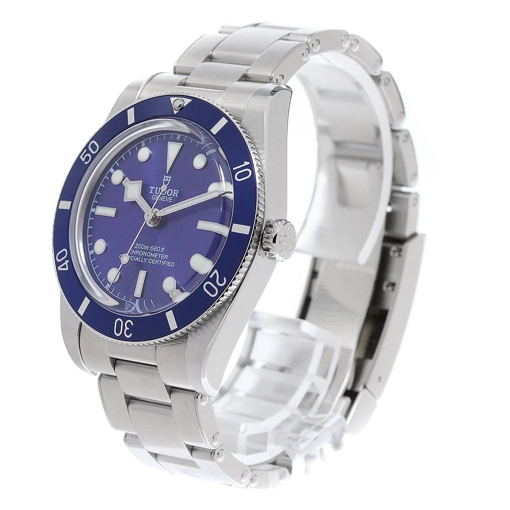TUDOR BLACK BLUE AUTOMATIC WATCH - 2