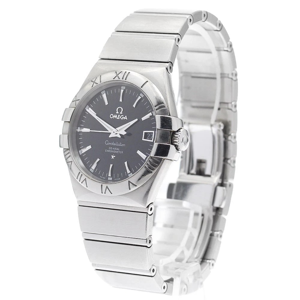 OMEGA CONSTELLATION BLACK AUTOMATIC WATCH - 2