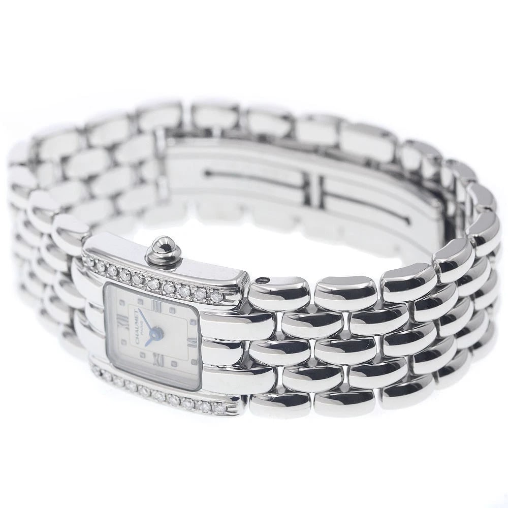 CHAUMET DIAMOND BEZEL BEIGE QUARTZ WATCH - 2
