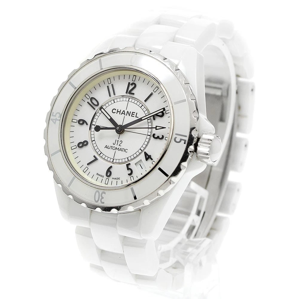 CHANEL J12 WHITE CERAMIC AUTOMATIC WATCH - 2