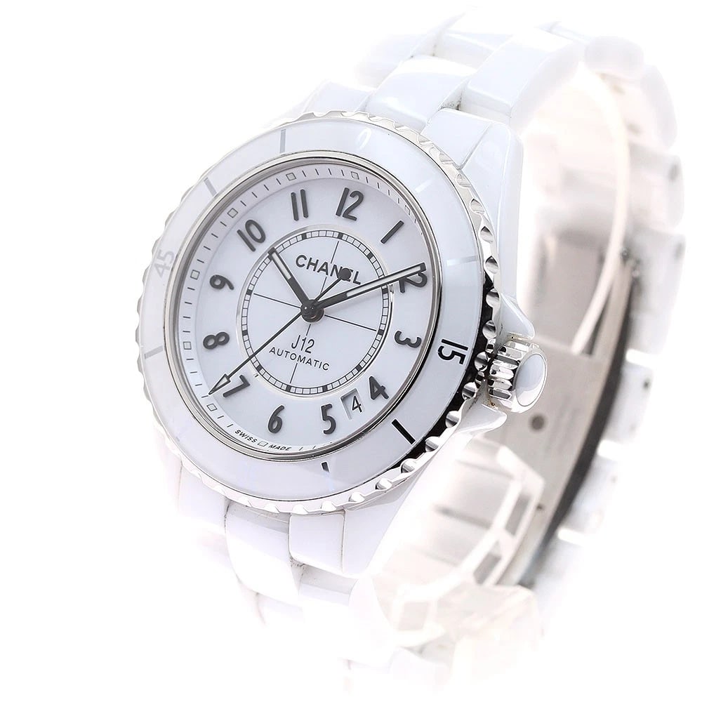 CHANEL J12 WHITE CERAMIC AUTOMATIC WATCH - 2