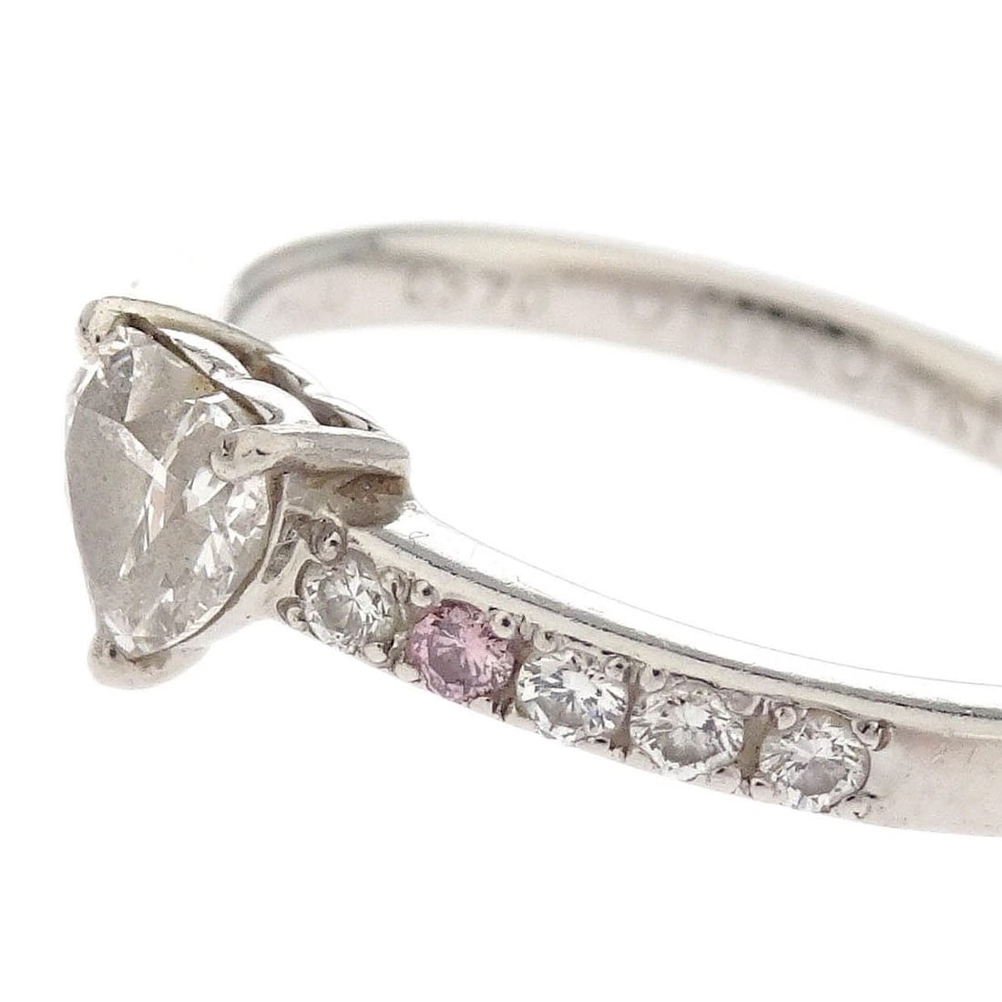RING PT900 DIAMOND SILVER - 2