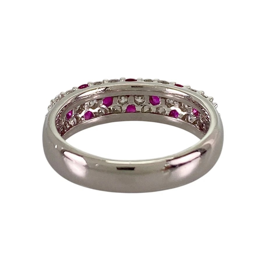 RING PLATINUM DIAMOND RUBY - 2