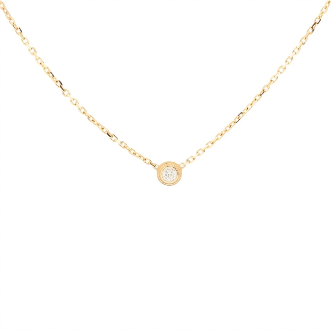 CARTIER D'AMOUR XS DIAMOND NECKLACE 750(YG): Cartier D'amour XS diamond Necklace 750(YG) Brand: Cartier Type/Style: Necklace Material: 750(YG), Color: Yellow Gold Size: Size(CM) Chain length:40.9 Accessories: None Accessories Notice: